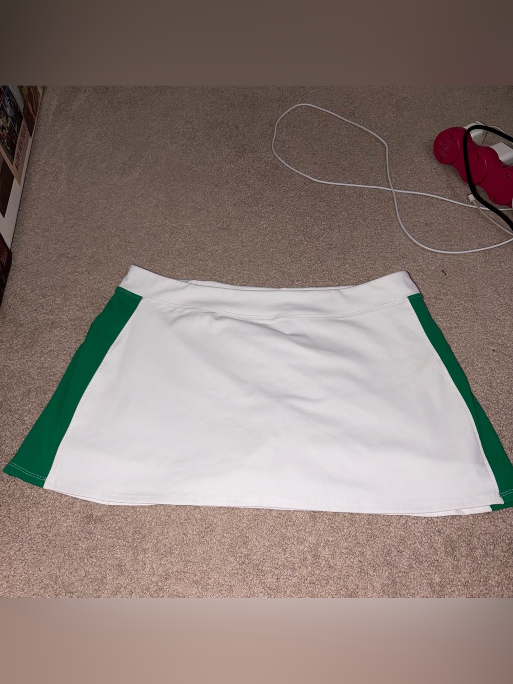 Garage White & Green Tennis Skort